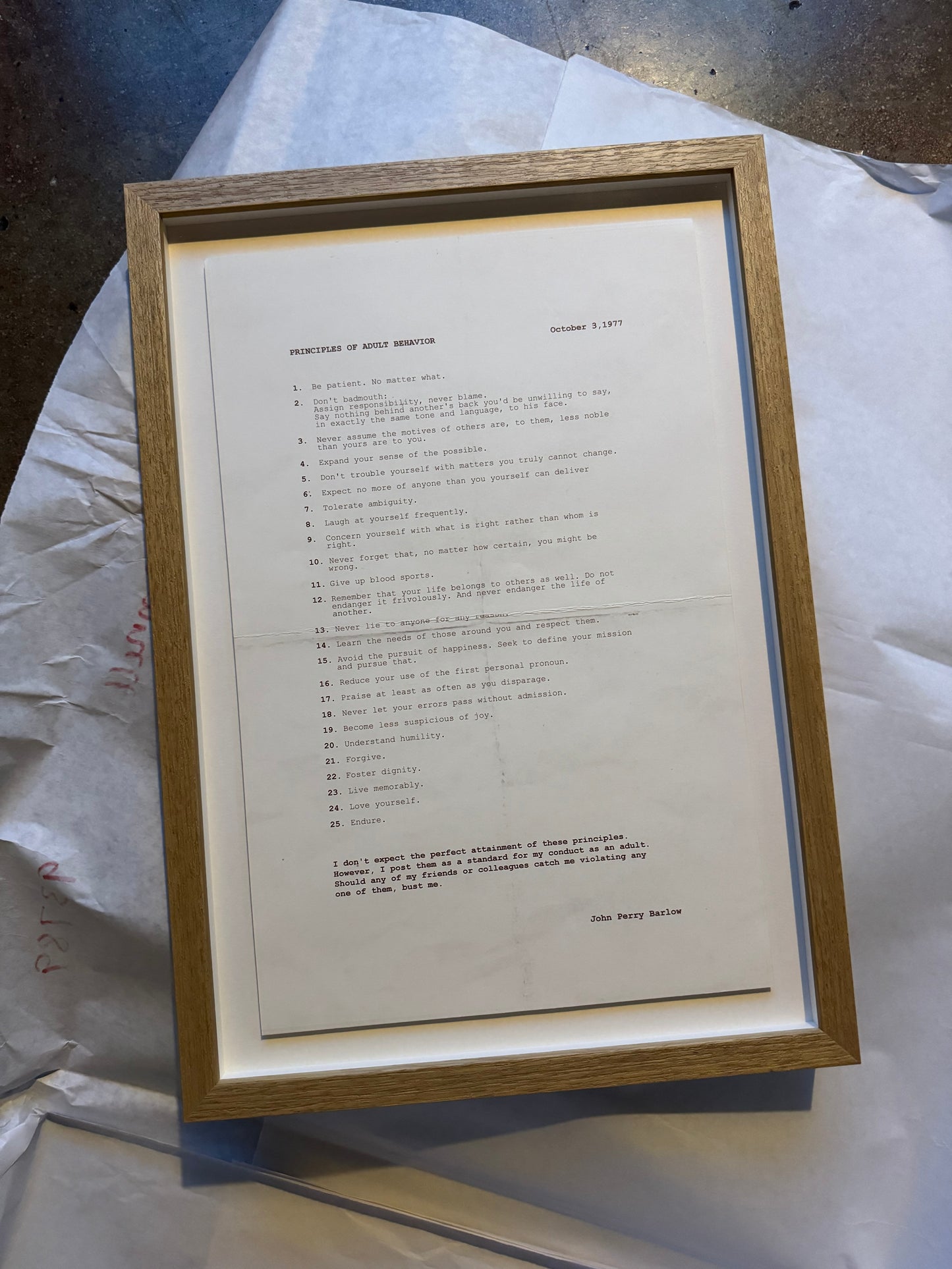 Bust ME: Principles of Adult Behavior Print